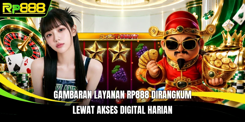 Gambaran layanan RP888 dirangkum lewat akses digital harian